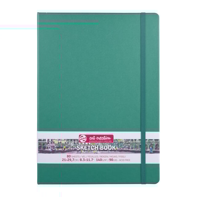 Schetsboek Talens Art Creation 80 witte vellen 140gr 210x297mm woudgroen afbeelding