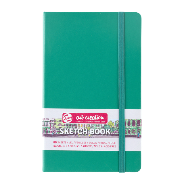 Schetsboek Talens Art Creation 80 witte vellen 140gr 130x210mm woudgroen afbeelding