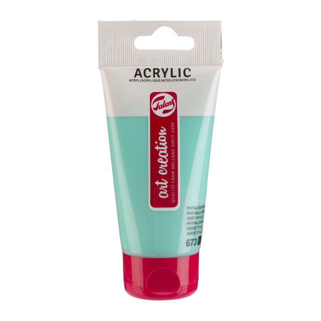 Acrylverf Talens Art Creation 673 phtalogroen licht tube à 75ml afbeelding
