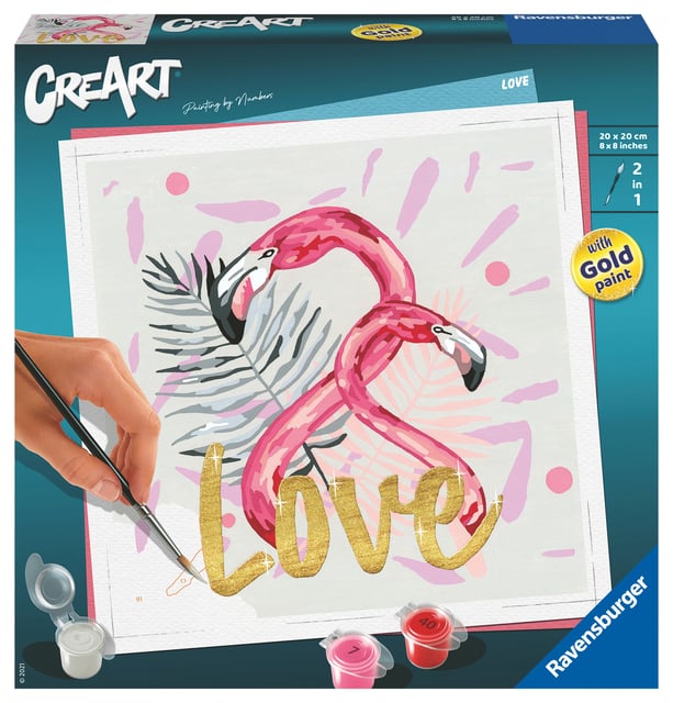 Schilderen op nummers CreArt Love afbeelding