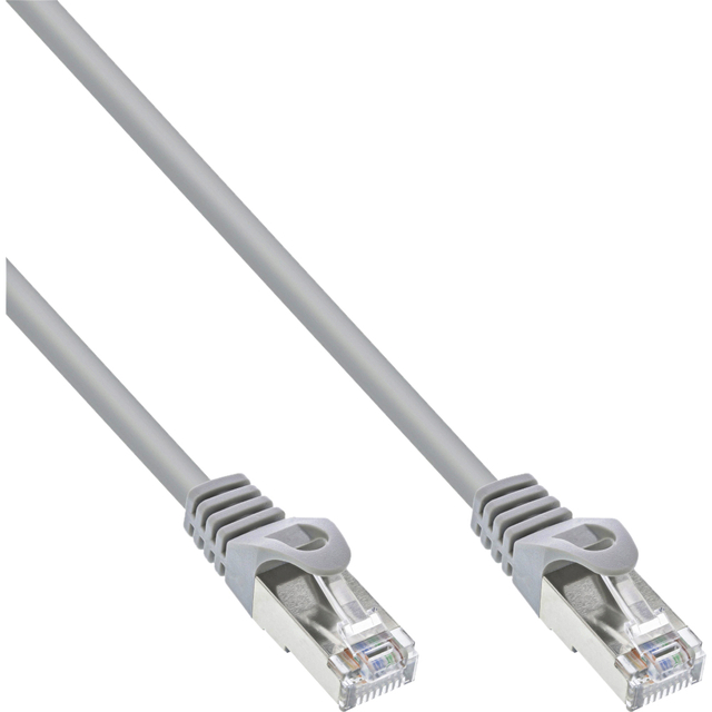 Kabel InLine Cat5e SF UTP 10 meter grijs afbeelding
