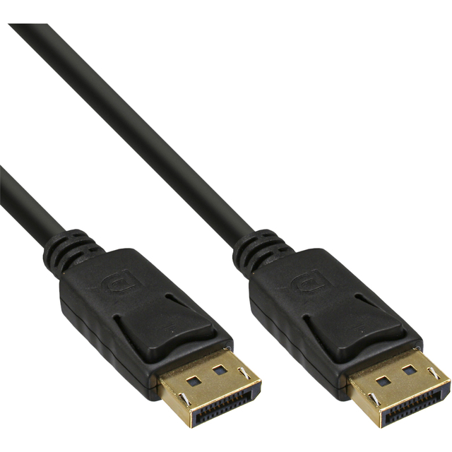 Kabel inLine displayport 4K60HZ M-M 1,5 meter zwart afbeelding