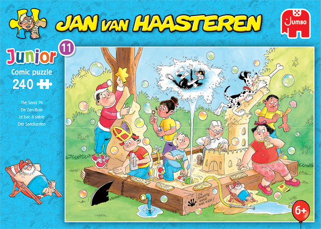 Puzzel Jan van Haasteren Junior De Zandbak 240 stukjes afbeelding