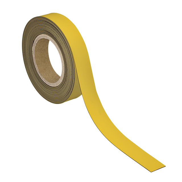 Magneetband MAUL beschrijf- wisbaar 10mx30mmx1mm geel afbeelding