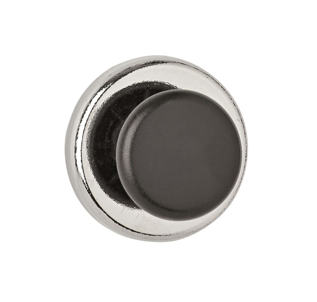 Magneet met knop MAUL Ø36mm trekkracht 5kg chroom/zwart afbeelding