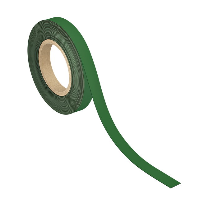 Magneetband MAUL beschrijf- wisbaar 10mx20mmx1mm groen afbeelding