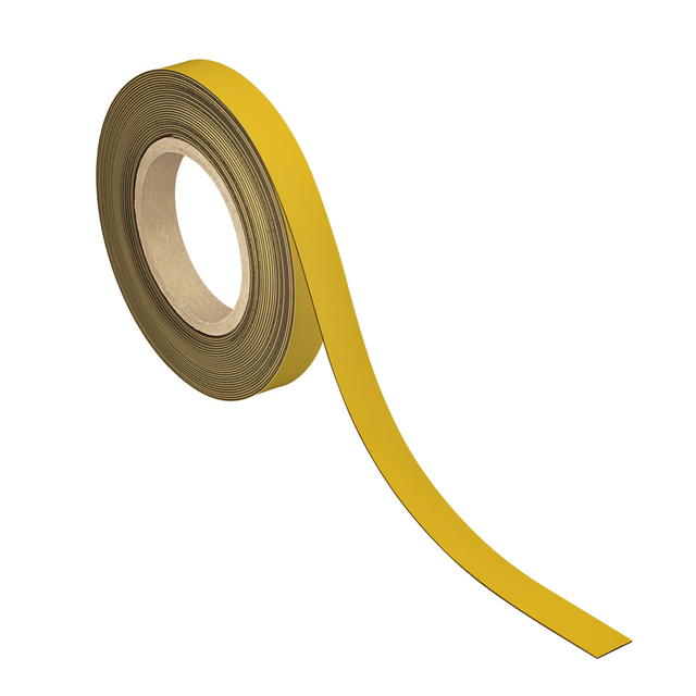 Magneetband MAUL beschrijf- wisbaar 10mx20mmx1mm geel afbeelding