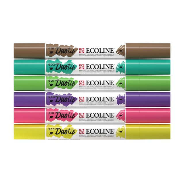Duotip Talens Ecoline set à 6 stuks botanisch afbeelding