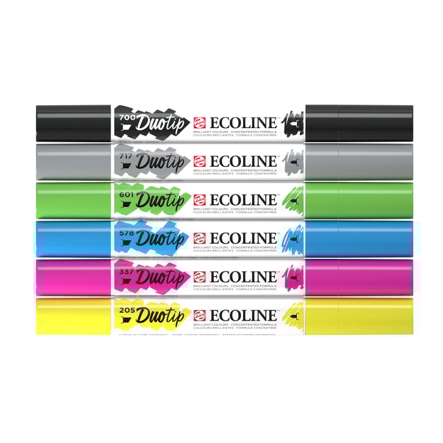 Duotip Talens Ecoline set à 6 stuks basis afbeelding