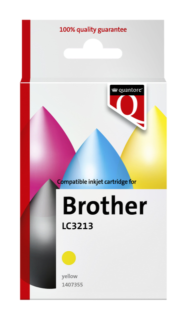 Inktcartridge Quantore alternatief tbv Brother LC3213 geel afbeelding