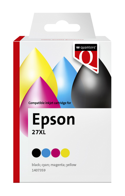 Inktcartridge Quantore alternatief tbv Epson 27XL zwart+3kleur afbeelding