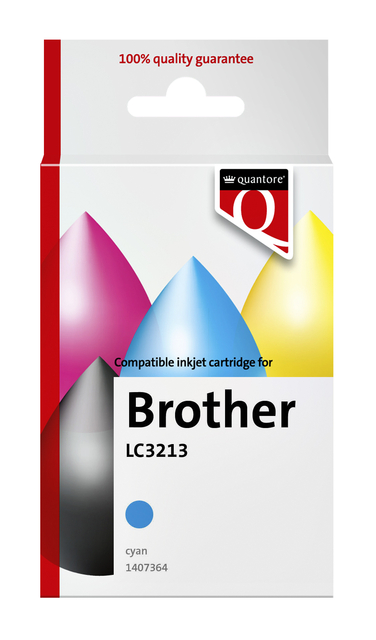 Inktcartridge Quantore alternatief tbv Brother LC3213 blauw afbeelding