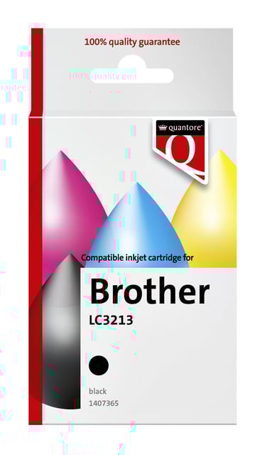 Inktcartridge Quantore alternatief tbv Brother LC3213 zwart afbeelding