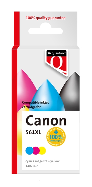 Inktcartridge Quantore alternatief tbv Canon CL561XL kleur
