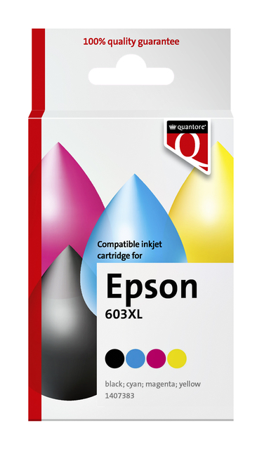 Inktcartridge Quantore alternatief tbv Epson 603XL zwart + 3 kleuren afbeelding