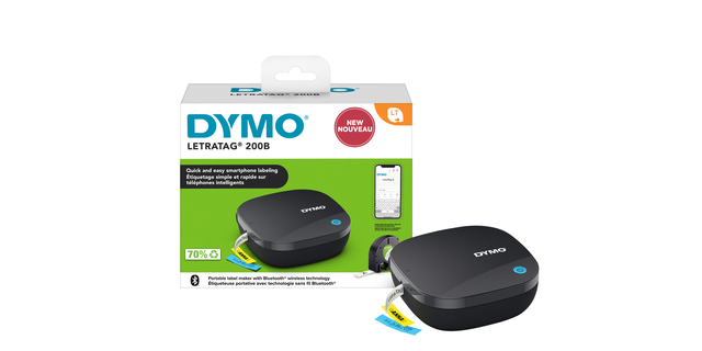 Labelprinter Dymo LetraTag 200B draagbaar bluetooth 12mm zwart afbeelding