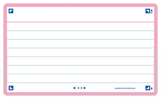 Flashcard Oxford 2.0 75x125mm 80 vel 250gr lijn roze afbeelding