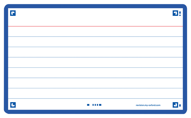 Flashcard Oxford 2.0 75x125mm 80 vel 250gr lijn blauw afbeelding