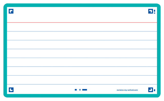 Flashcard Oxford 2.0 75x125mm 80 vel 250gr lijn mint afbeelding