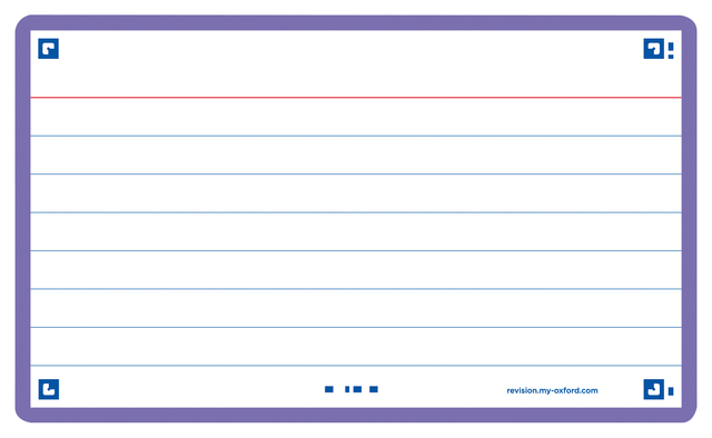 Flashcard Oxford 2.0 75x125mm 80 vel 250gr lijn paars afbeelding