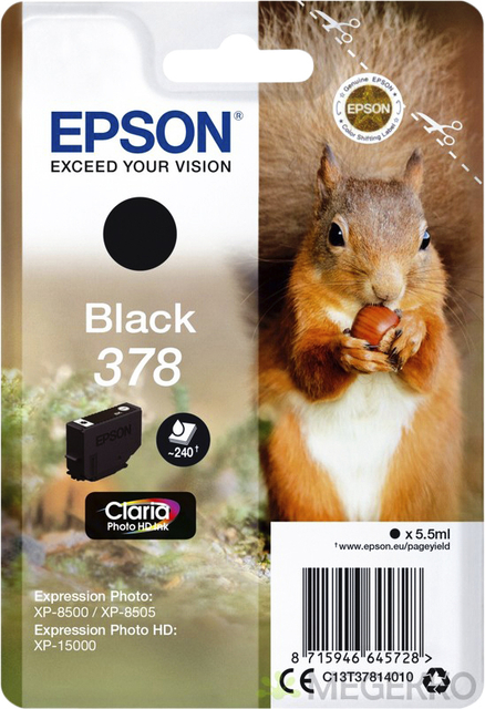 Inktcartridge Epson 378 T3781 zwart afbeelding