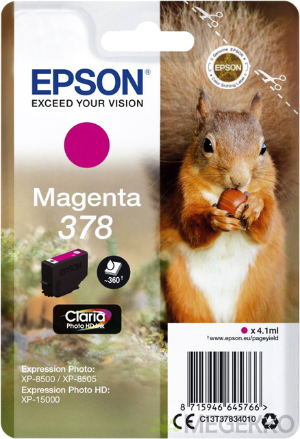 Inktcartridge Epson 378 T3783 rood afbeelding
