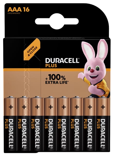 Batterij Duracell Plus 16xAAA afbeelding