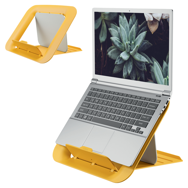 Laptopstandaard Leitz Ergo Cosy verstelbaar recyled geel — Foto 2 van 2