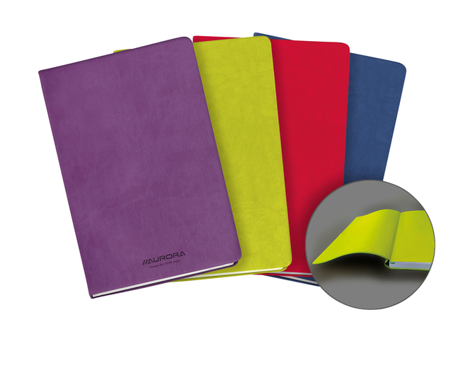 Notitieboek Aurora Capri A5 192blz lijn 80gr assorti afbeelding