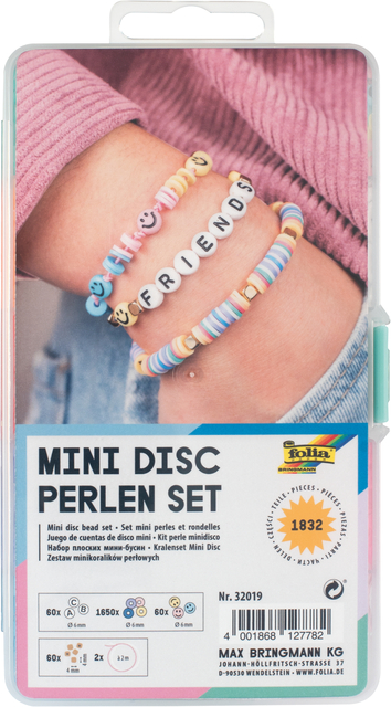 Kralenset Folia mini disc 1832-delig assorti afbeelding
