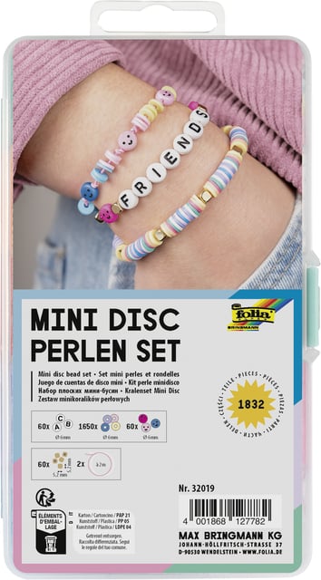 Kralenset Folia mini disc 1832-delig assorti afbeelding