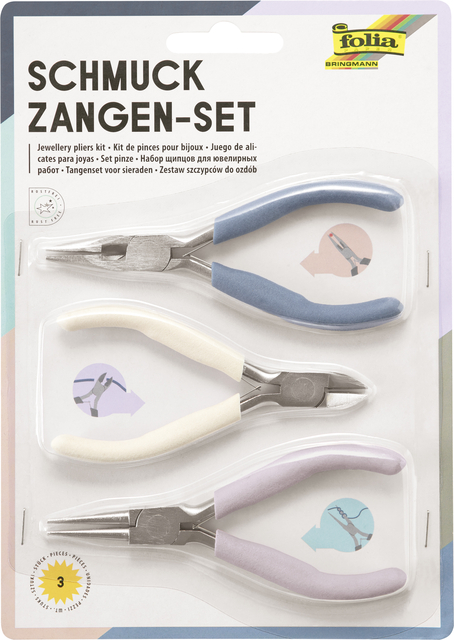 Sierraden tangen Folia setá 3 stuks
