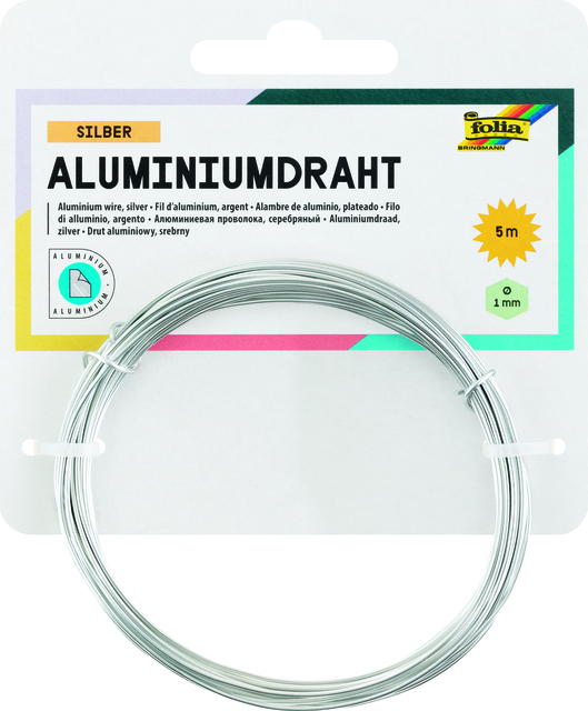 Aluminiumdraad Folia 1mmx5m zilver afbeelding