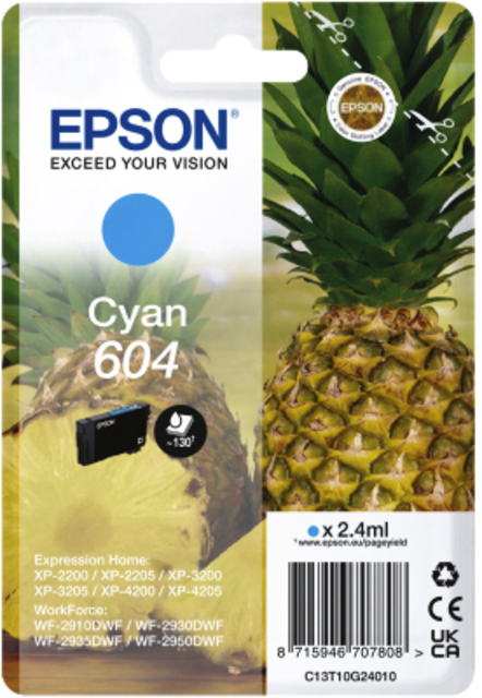 Inktcartridge Epson 604 T10G24 blauw afbeelding