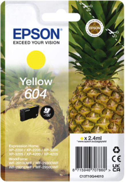 Inktcartridge Epson 604 T10G44 geel afbeelding