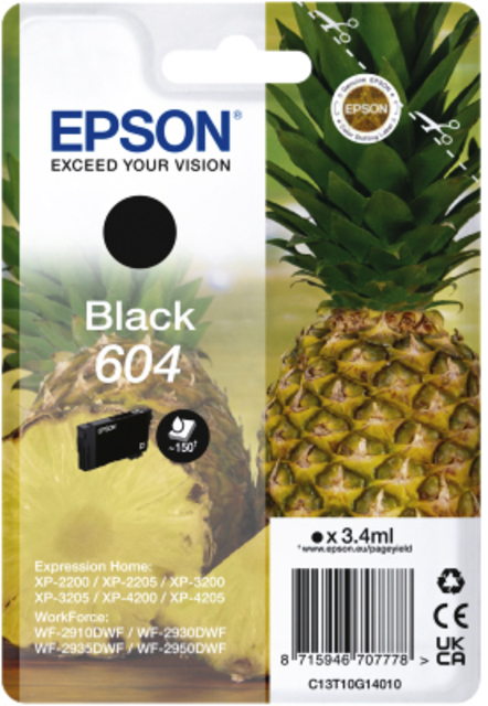 Inktcartridge Epson 604 T10G14 zwart afbeelding
