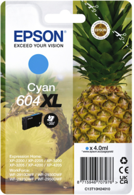Inktcartridge Epson 604XL T10H24 blauw afbeelding