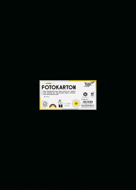 Fotokarton Folia 2-zijdig 50x70cm 300gr nr90 zwart