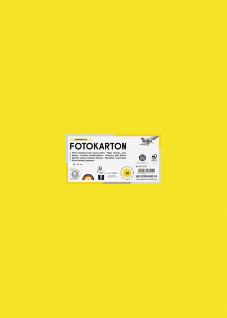 Fotokarton Folia 2-zijdig 50x70cm 300gr nr14 zonnegeel