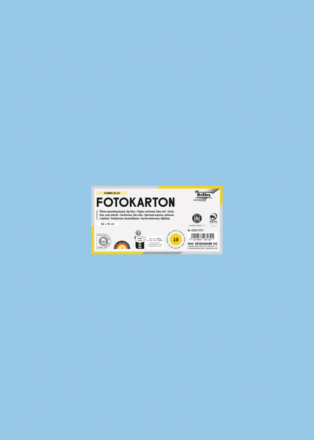 Fotokarton Folia 2-zijdig 50x70cm 300gr nr30 lichtblauw