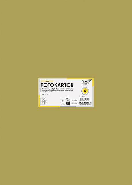 Fotokarton Folia 2-zijdig 50x70cm 300gr nr65 goud