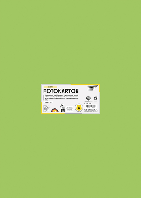 Fotokarton Folia 2-zijdig 50x70cm 300gr nr51 lichtgroen