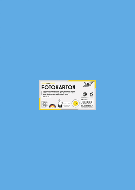 Fotokarton Folia 2-zijdig 50x70cm 300gr nr33 babyblauw
