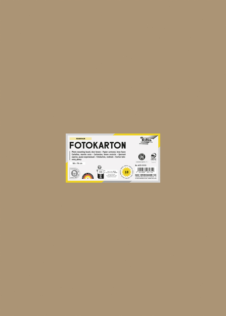 Fotokarton Folia 2-zijdig 50x70cm 300gr nr75 lichtbruin