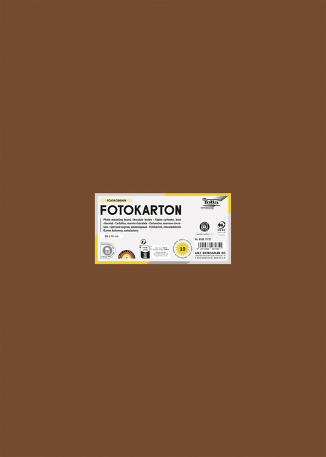 Fotokarton Folia 2-zijdig 50x70cm 300gr nr85 bruin afbeelding