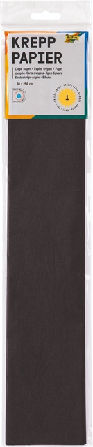 Crêpepapier Folia 250x50cm nr199 zwart afbeelding