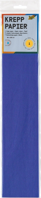 Crêpepapier Folia 250x50cm nr128 briljantblauw afbeelding