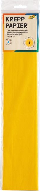 Crêpepapier Folia 250x50cm nr106 geel afbeelding