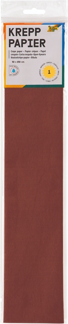 Crêpepapier Folia 250x50cm nr161 kastanjebruin afbeelding