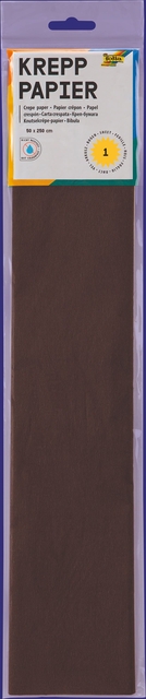 Crêpepapier Folia 250x50cm nr115 donkerbruin afbeelding